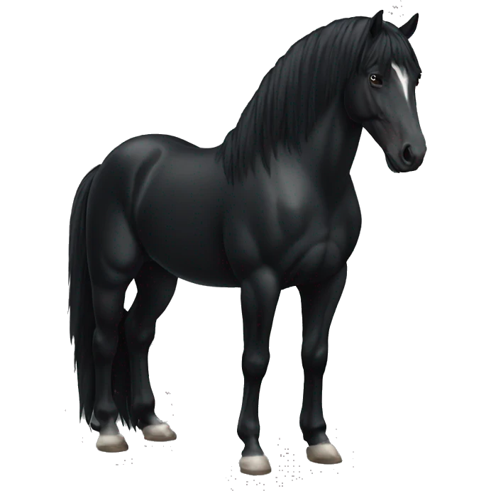 big black horse emoji
