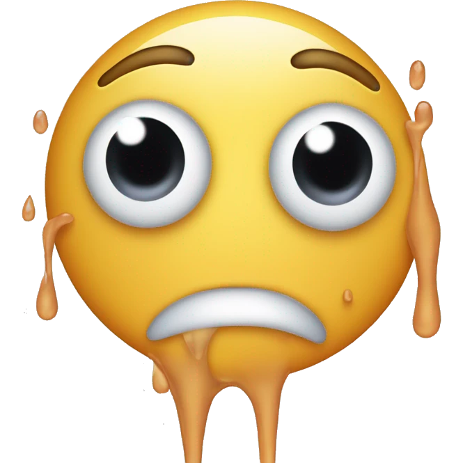 Flushed emoji sweating one eye emoji
