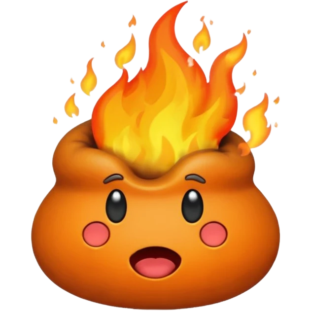 poop on fire emoji