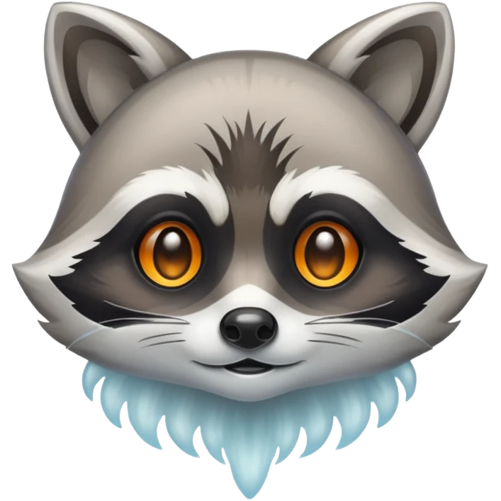 Raccoon ghost hybrid emoji