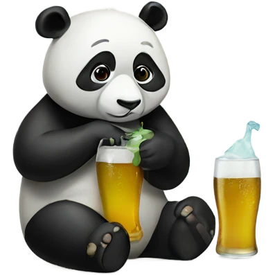 Panda drunk emoji