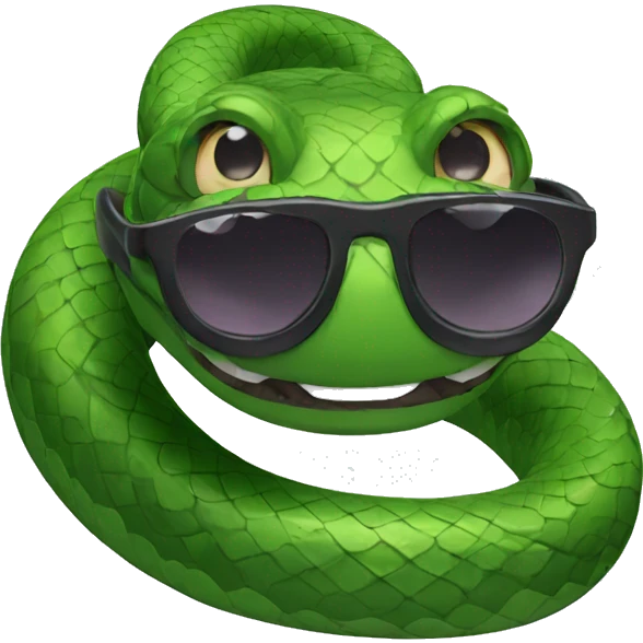 Snake with sunglasses emoji