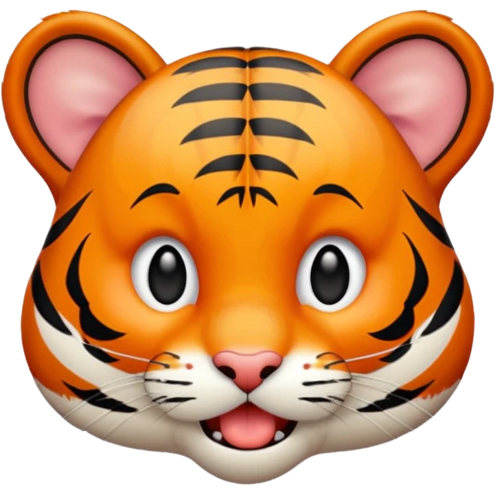 little tiger show his tongue emoji