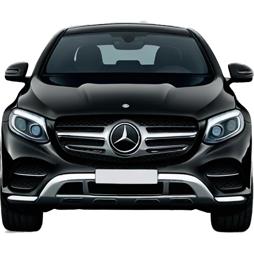 black Mercedes GLC coupe emoji