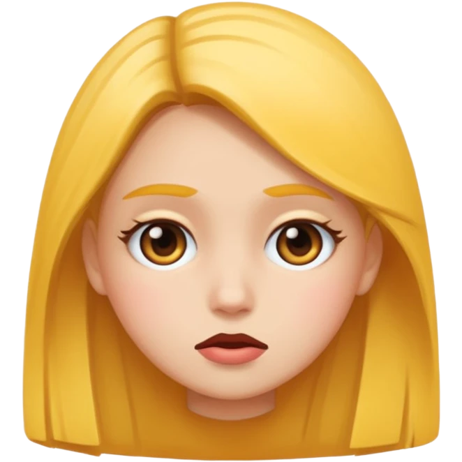 A problematic face girl emoji