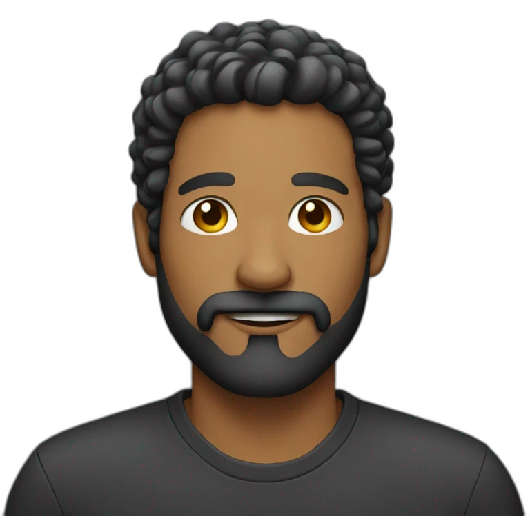 confident man with facial hair emoji