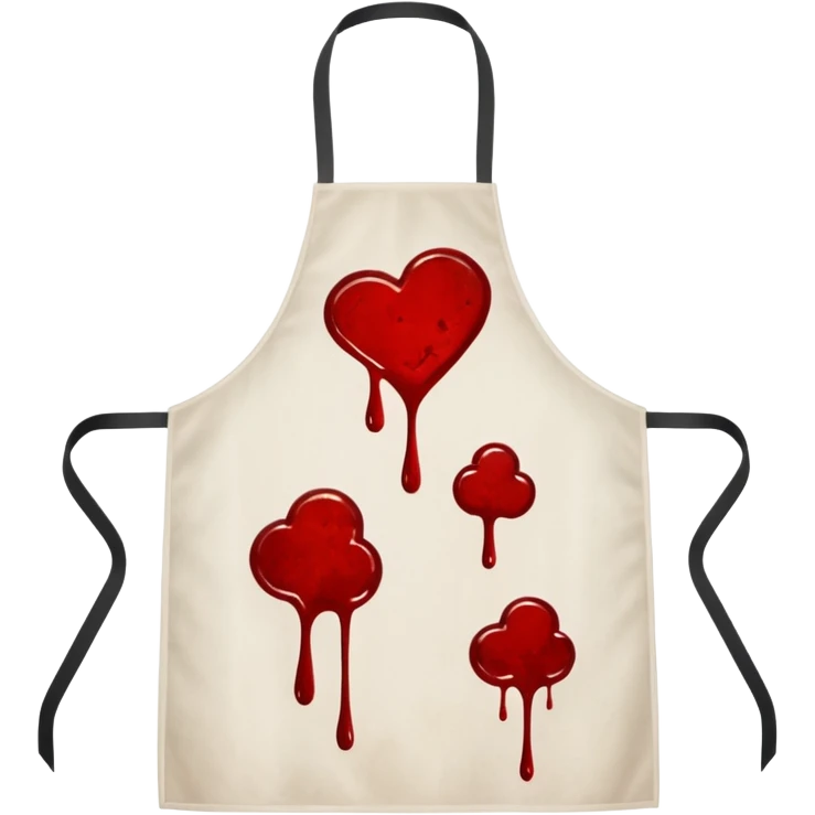 Apron with blood stains emoji