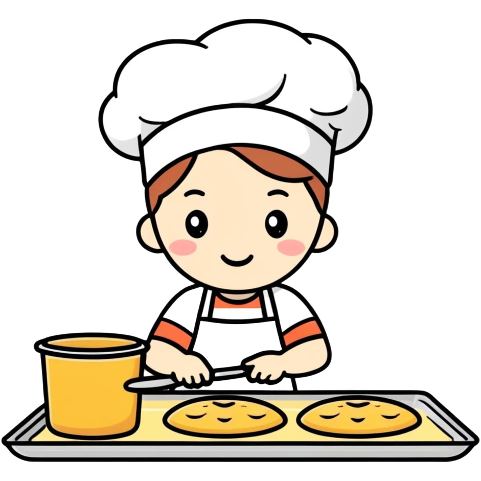 Me in a baking emoji