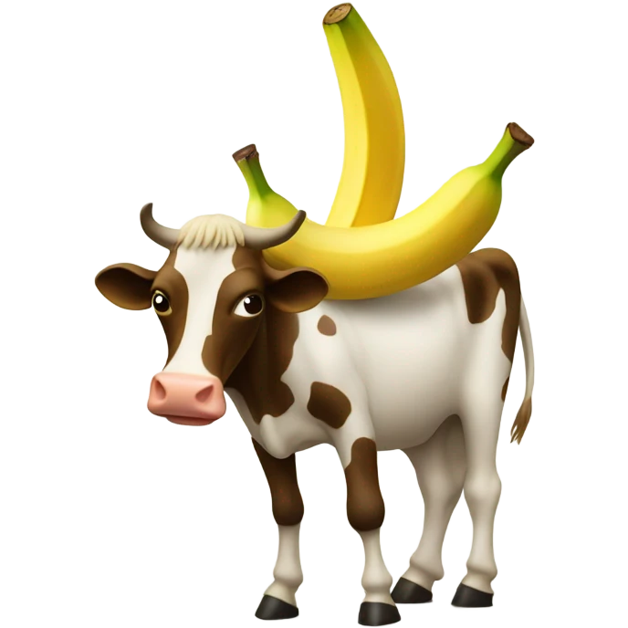 Banana riding a cow emoji