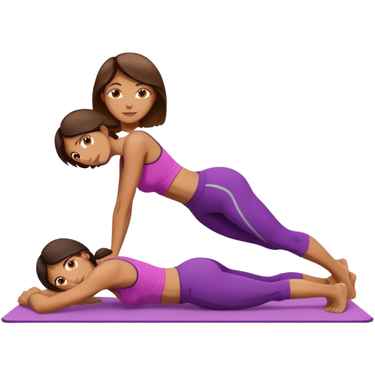 Woman plank exercise emoji