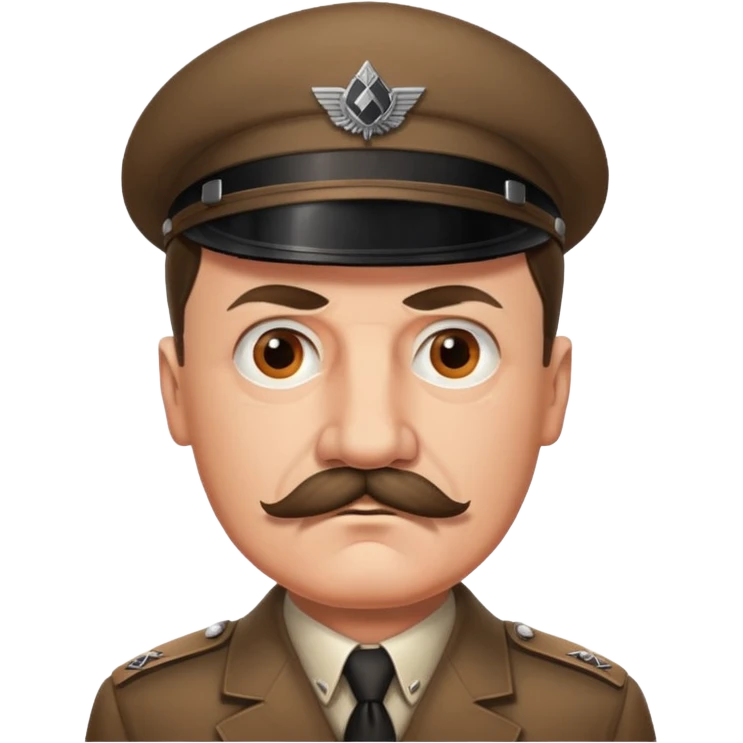 Hitler with mustac emoji