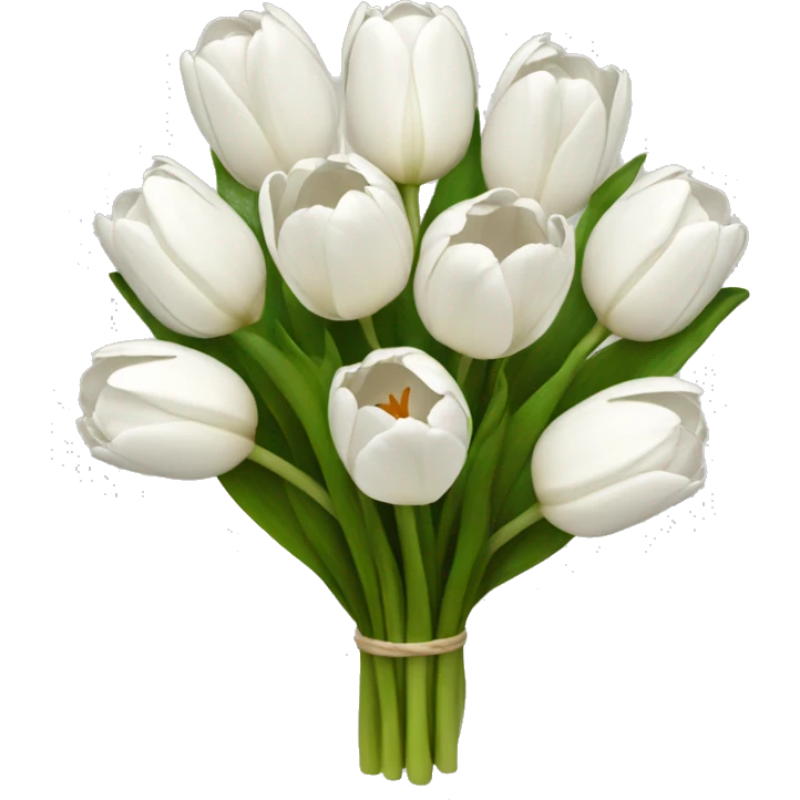 white tulip bouquet  emoji