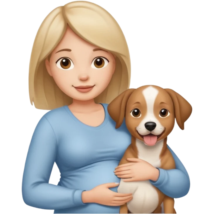 pregnant women dog head emoji