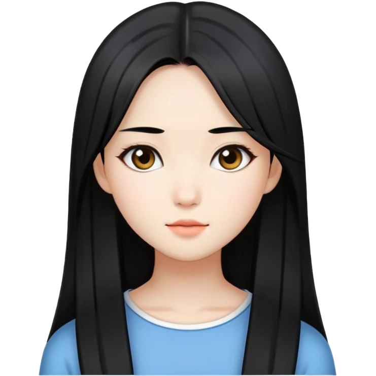 黑长直 像刘浩存的 漂亮女生头像 emoji