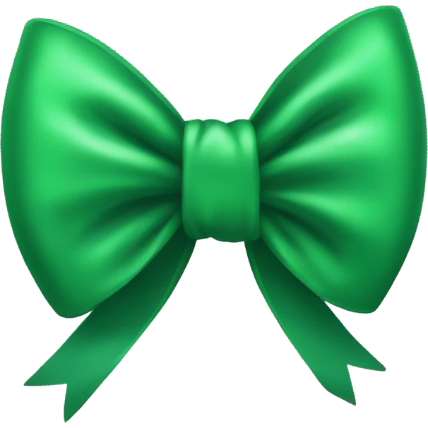 Green bow emoji