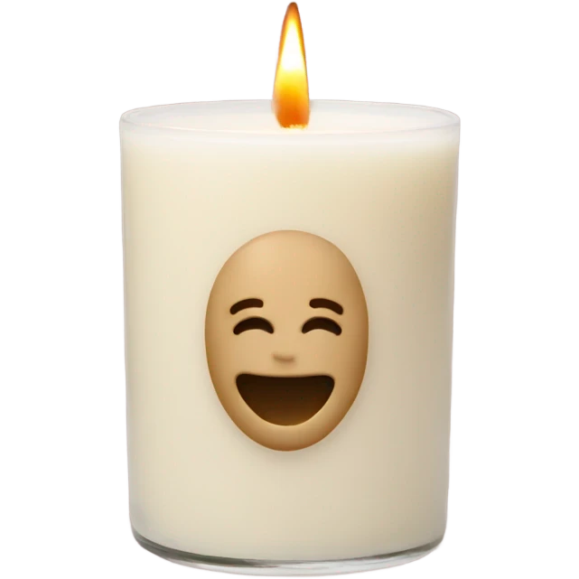 Beige winter vibe candle emoji