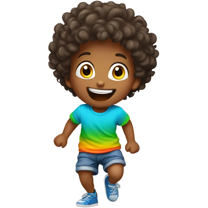Boy toddler tumbling emoji