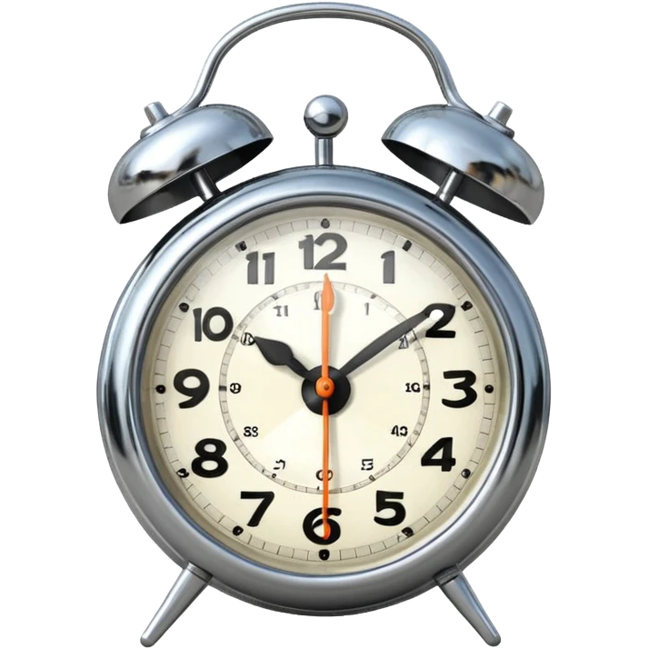 старый будильник, который выполнен в современном виде показывает ровно 9 часов emoji