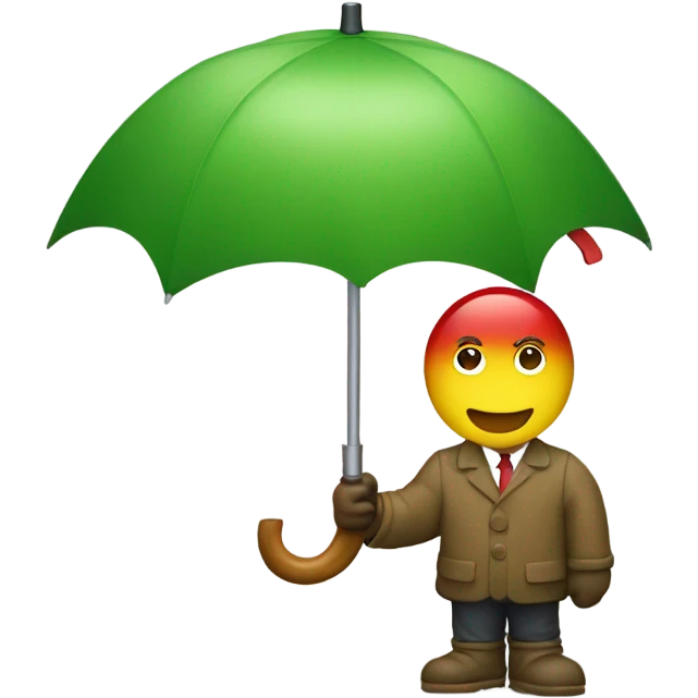 Apple with umbrella emoji