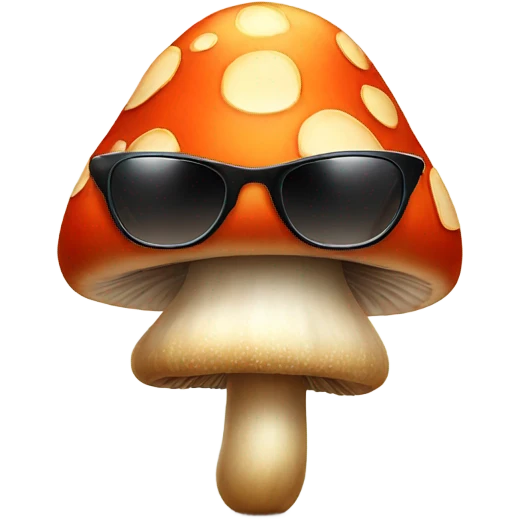 Mushroom with sunglasses  emoji
