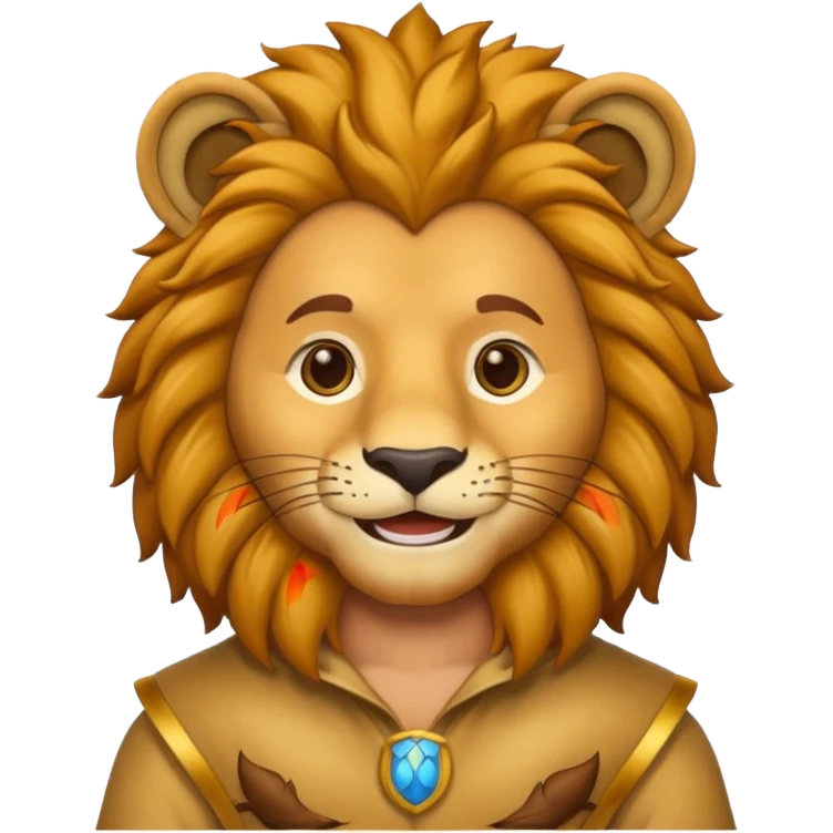 man in lion  costume  emoji