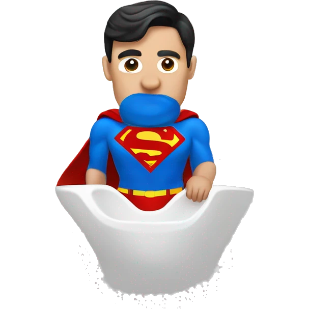 Superman toilet emoji