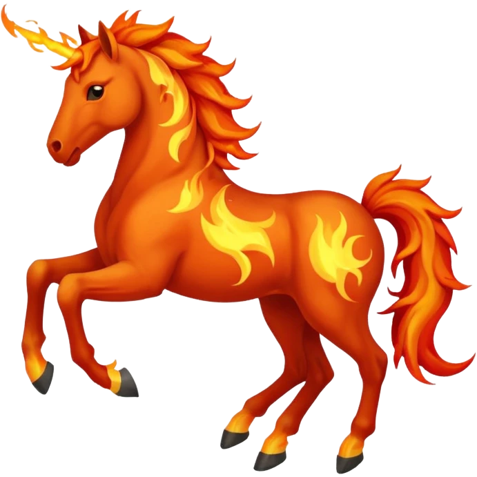 fire horse emoji to push notification . give fire horse emoji