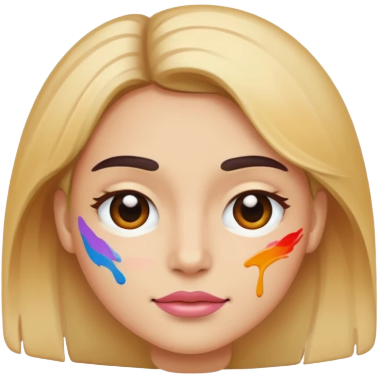 Paint style face emoji