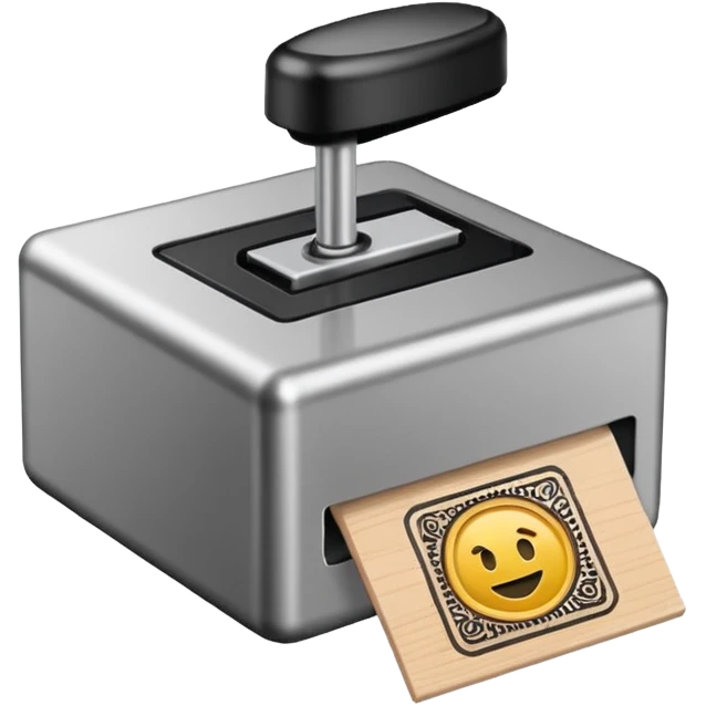 LATE 20TH CENTURY ADMINISTRATIVE STAMP TOOL emoji