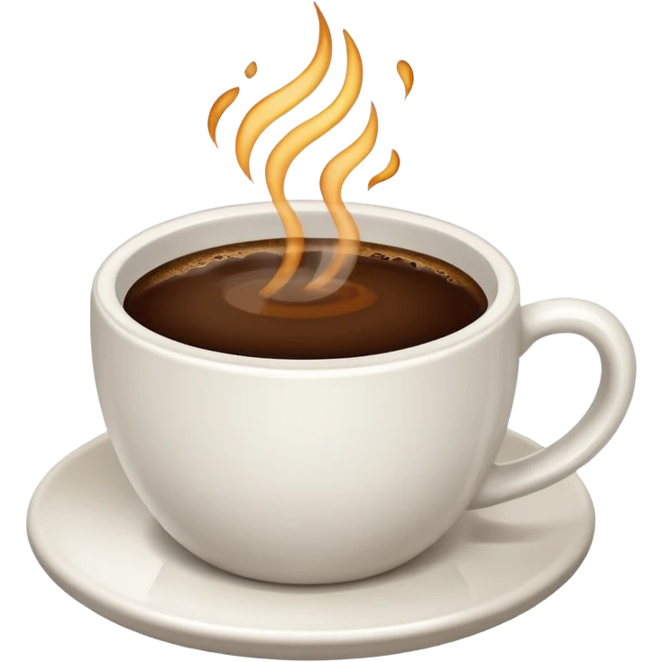 A coffee cup without a face emoji