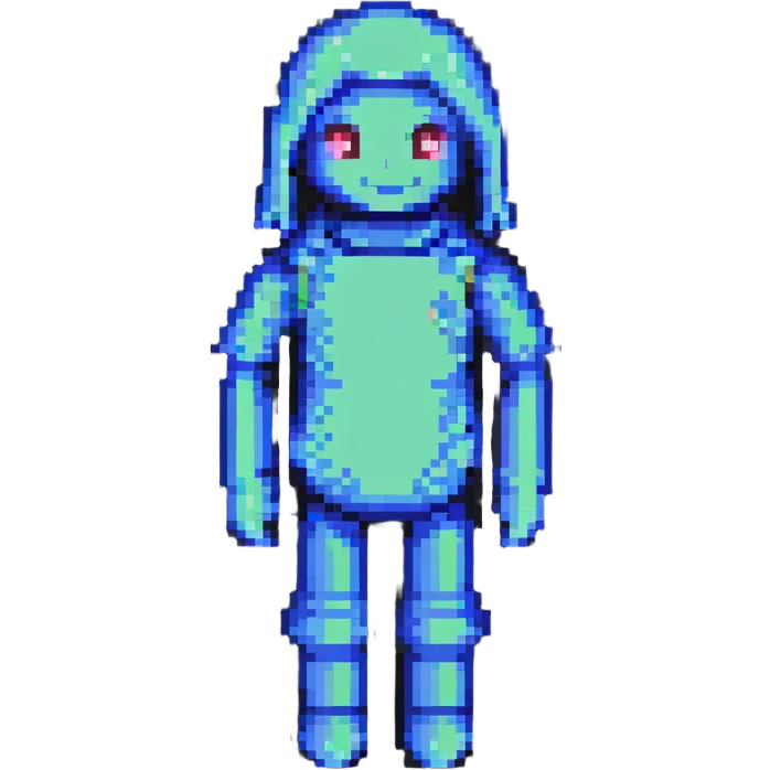 pixel art of a human emoji