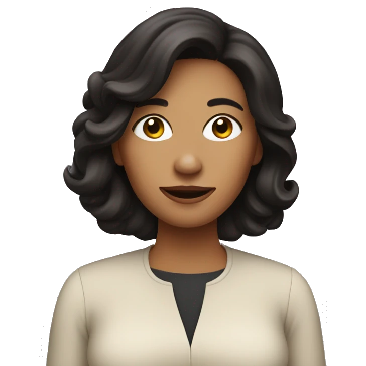 Wine mom with dark hair emoji