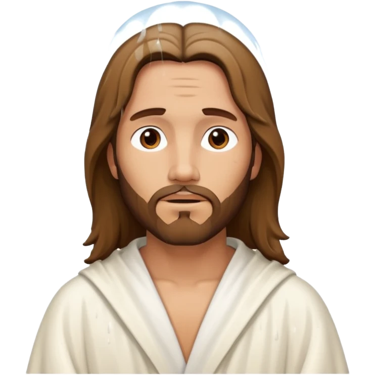 Jesus in the rain emoji