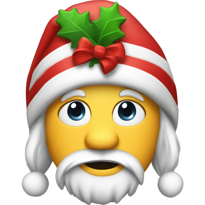 Koe met kerstmuts emoji