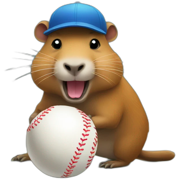 capybara playing baseball emoji