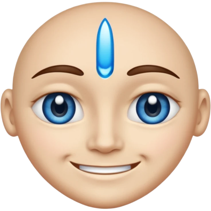 A face split diagonally: one half smiling, the other half with a blue tear.  emoji