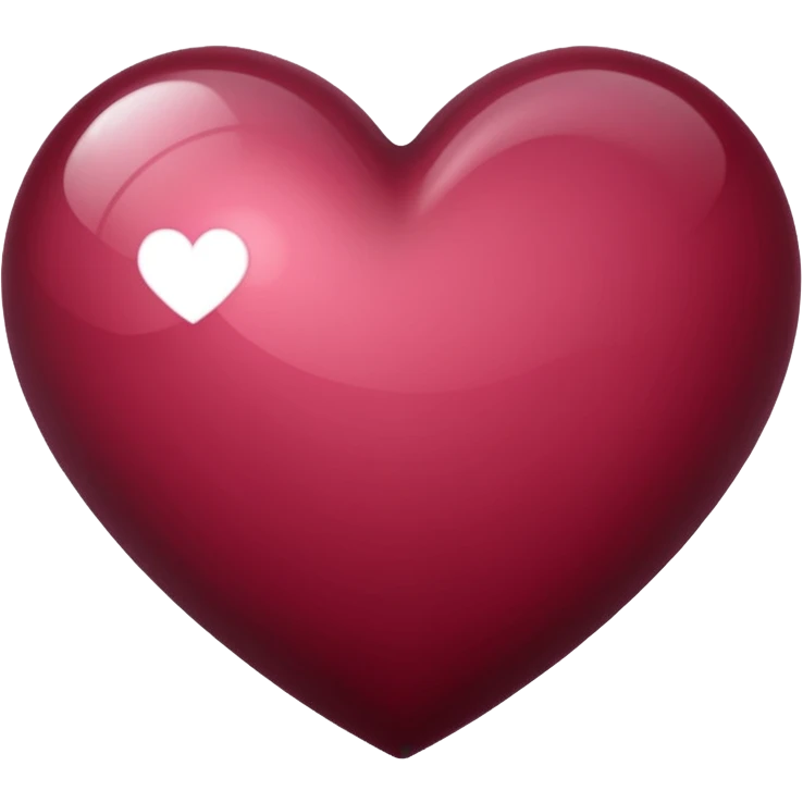 burgundy heart with a subtle gradient emoji