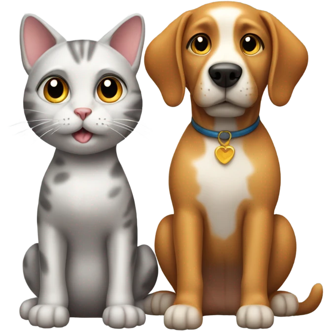 dog and cat emoji