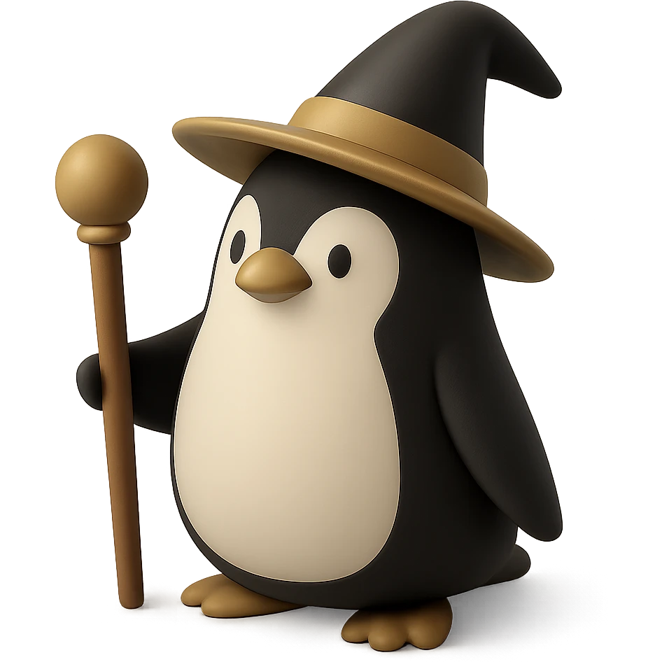 penguin wizard emoji