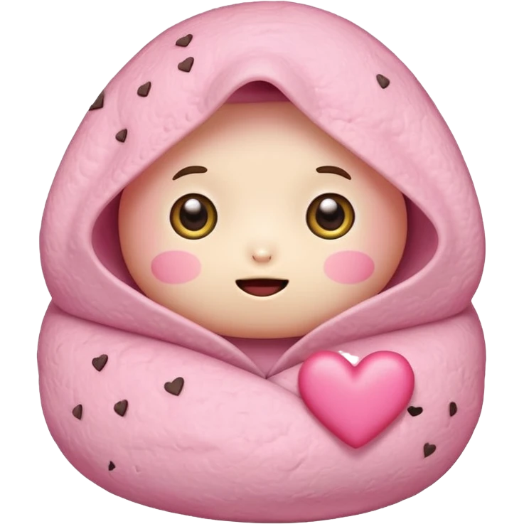 pink hearts burrito valentine hearteyes face cute kawaii niche  emoji