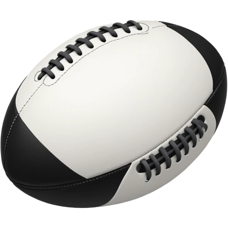 a white rugby ball with black stitching emoji