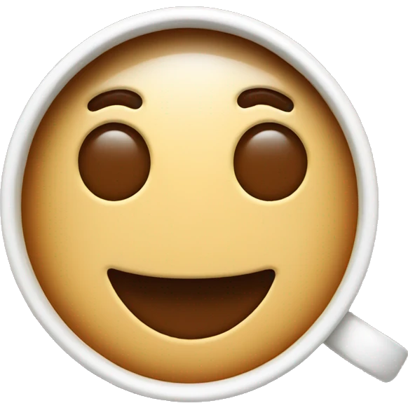 top down view of coffe smiling emoji inside brew emoji