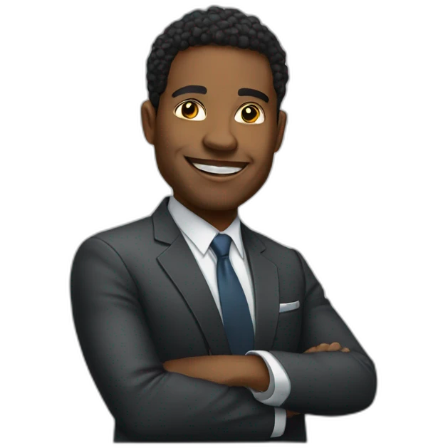 black entrepreneur confident emoji