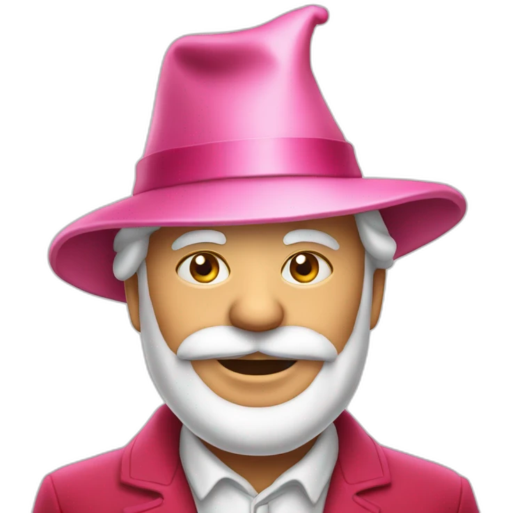Père Noël avec chapeau rose  emoji