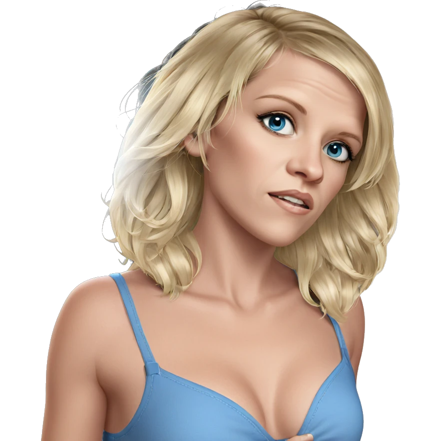 blonde girl with blue eyes emoji