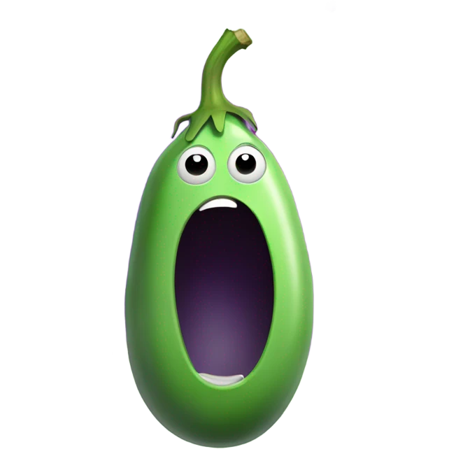 Eggplant with green air coming from around it stinking emoji