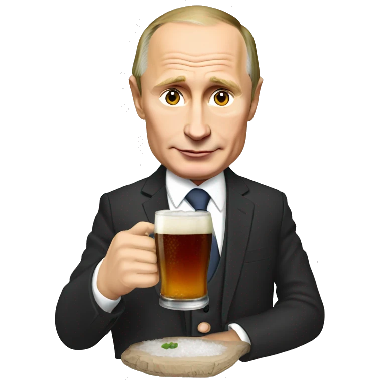 Vladimir Putin drinks kvass emoji