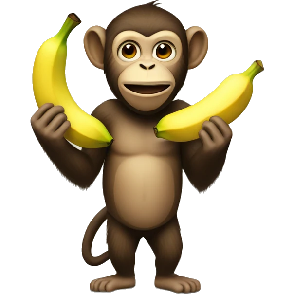Monkeyman with banana emoji