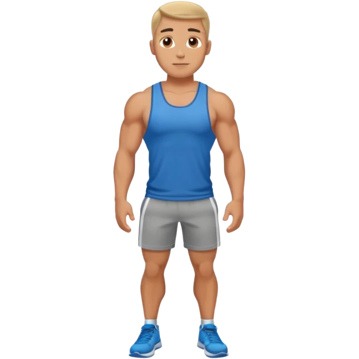 A muscle man as a personal fitness trainer emoji
