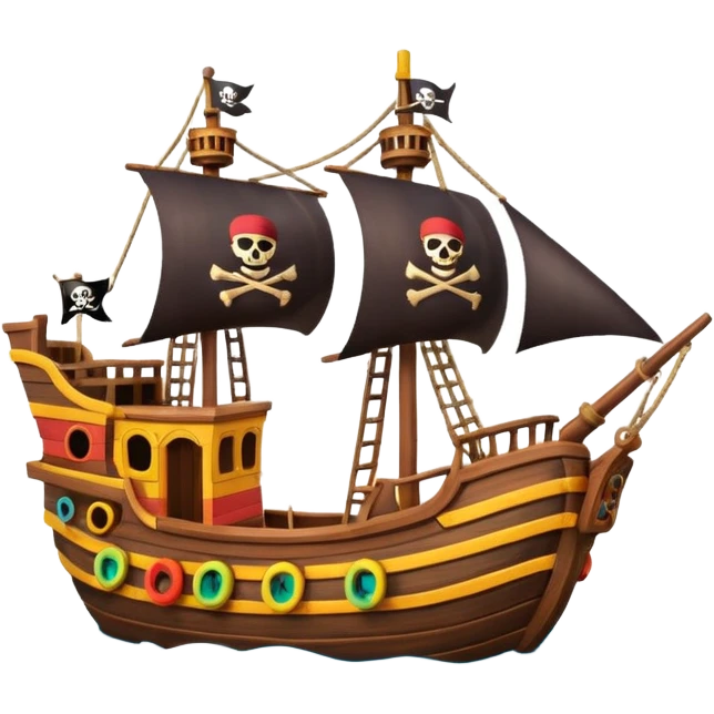 A simple little pirate ship ride emoji